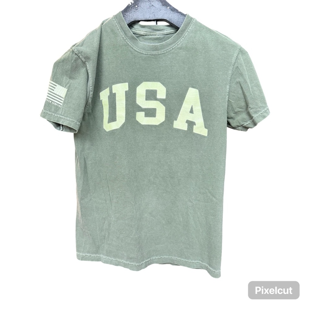 American Freedom Company Olive Green USA T-shirt